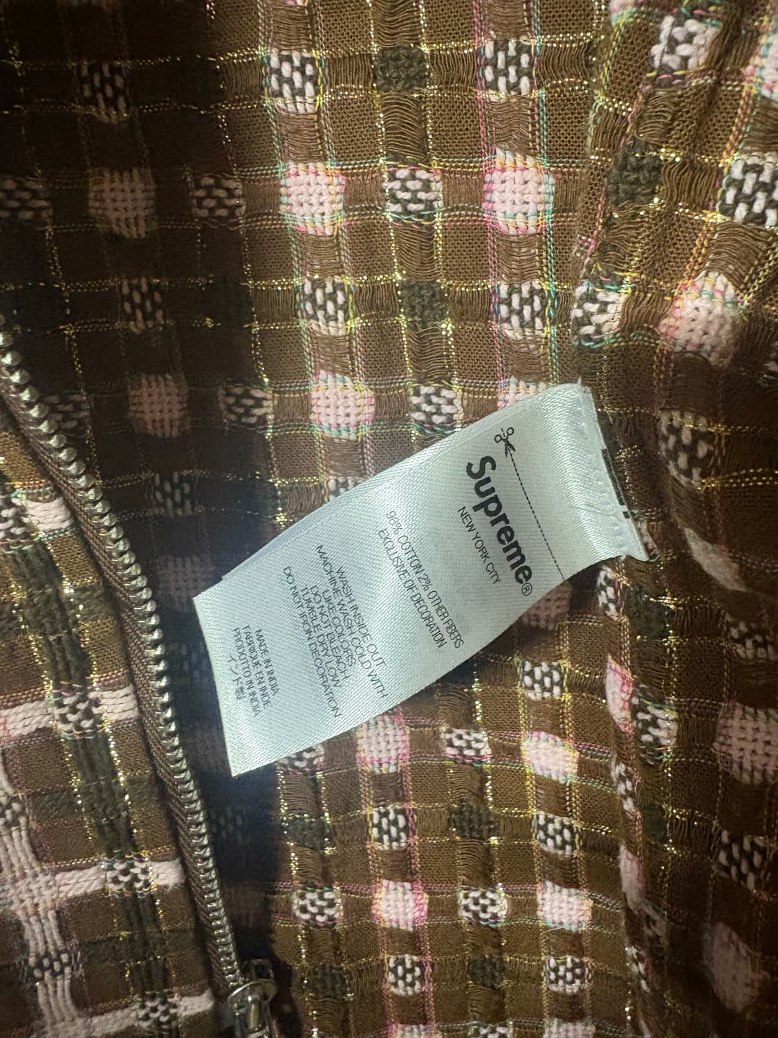 슈프림 메탈릭 플레이드 자켓 상품이미지3