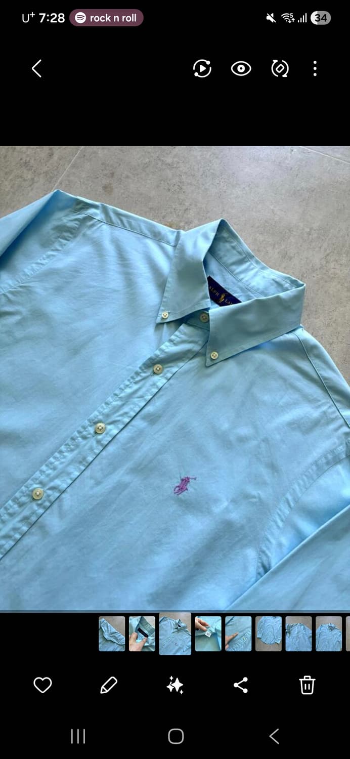 Polo Ralph Lauren Sky Blue Cotton Shirt  상품이미지9