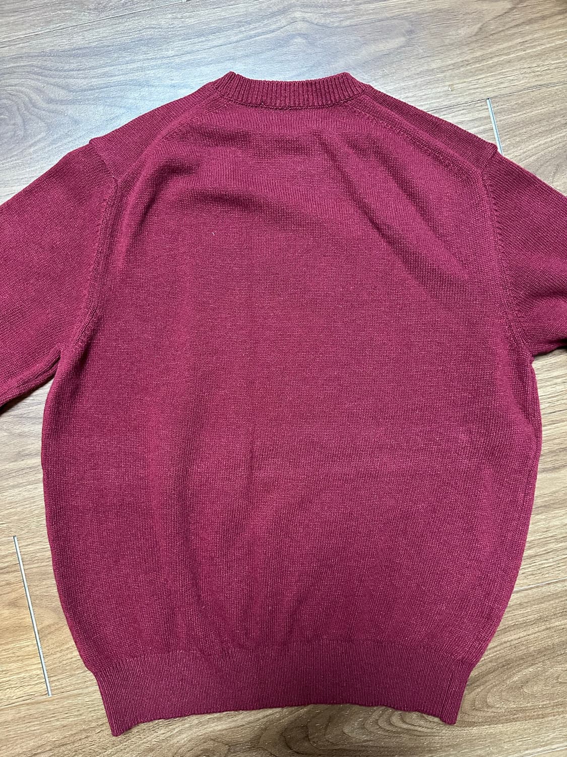 에이카화이트 니트 버건디 라지 상품이미지4