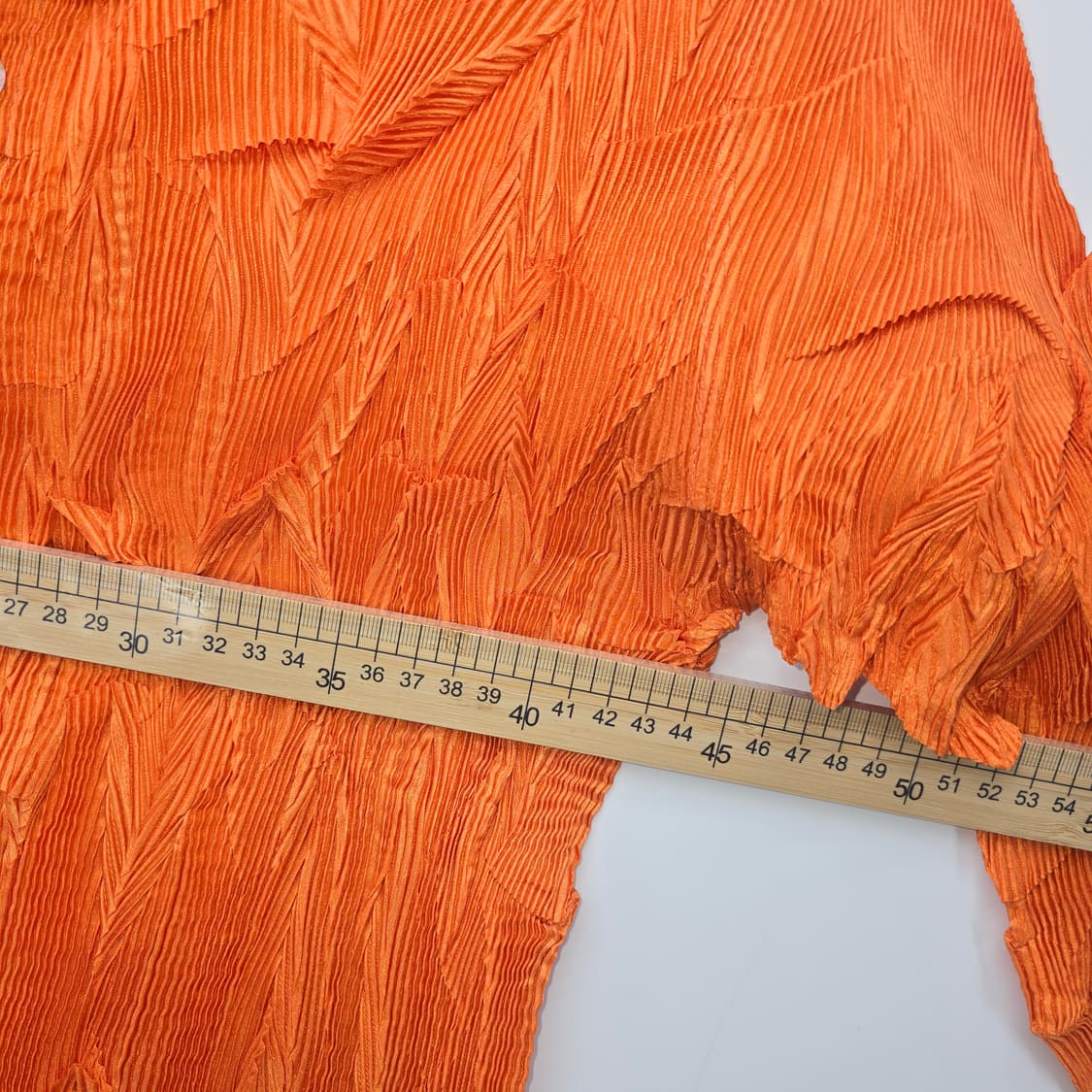 유니크 플리츠 텍스처 오렌지 셔츠 블라우스 상품이미지6