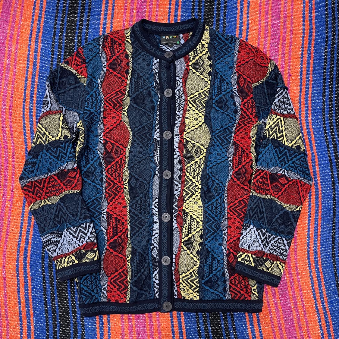 쿠지 가디건 케이블 니트 빈티지 그런지 상품이미지1