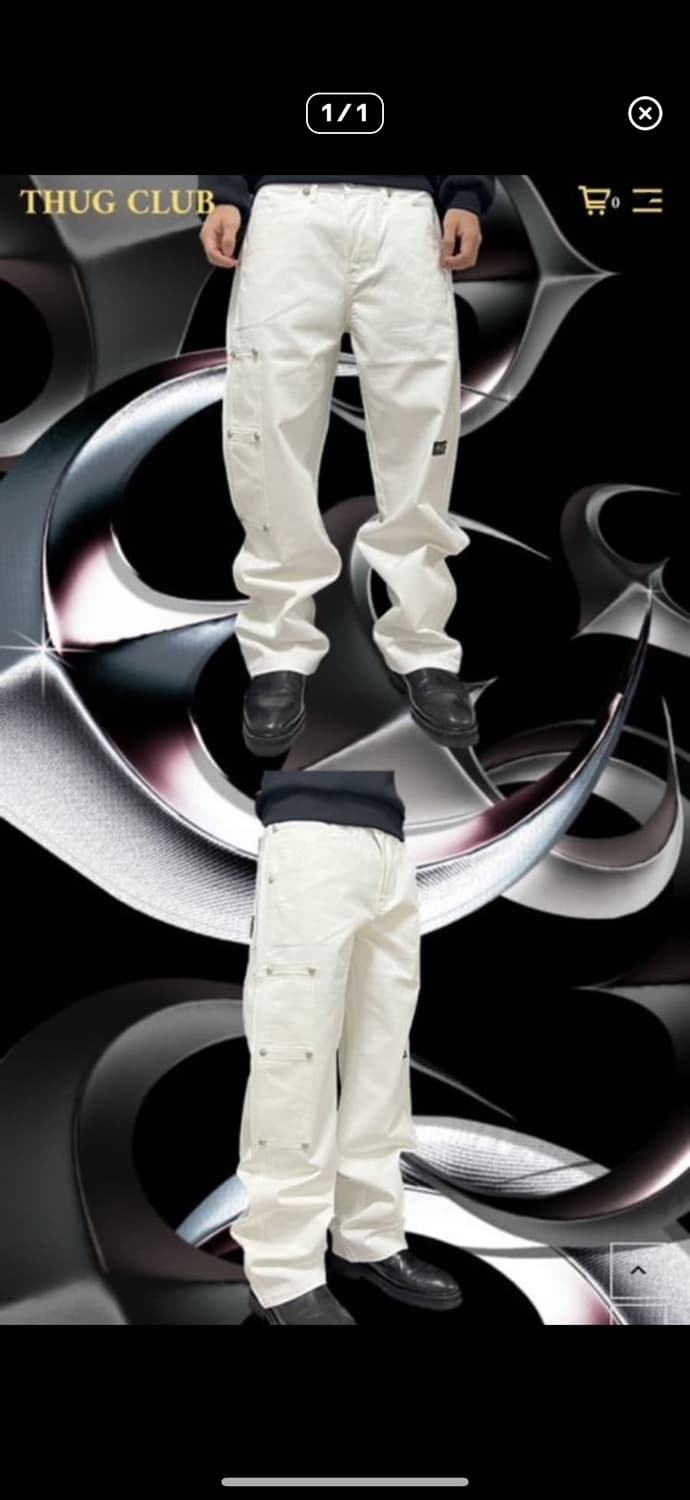 떠그클럽 팬츠 화이트 L사이즈 상품이미지1
