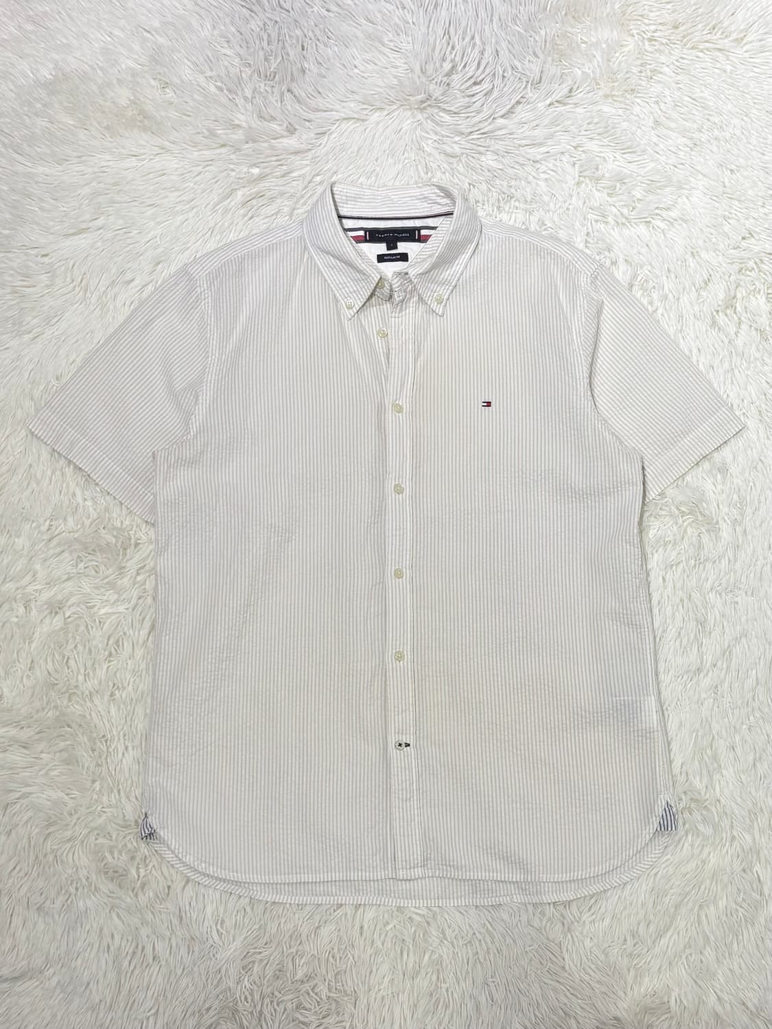 타미힐피거 스몰로고 스트라이프 반팔 셔츠 상품이미지3