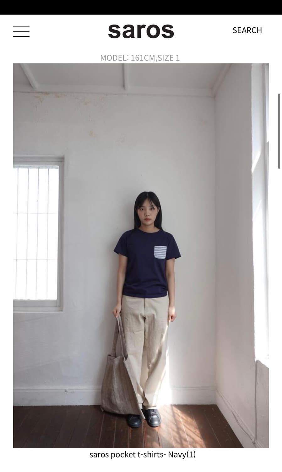  saros pocket t-shirts - Navy(1) 상품이미지3