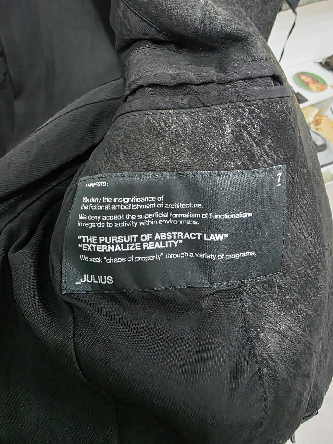 Julius_7  13ss  vandalism leather blazer 상품이미지6