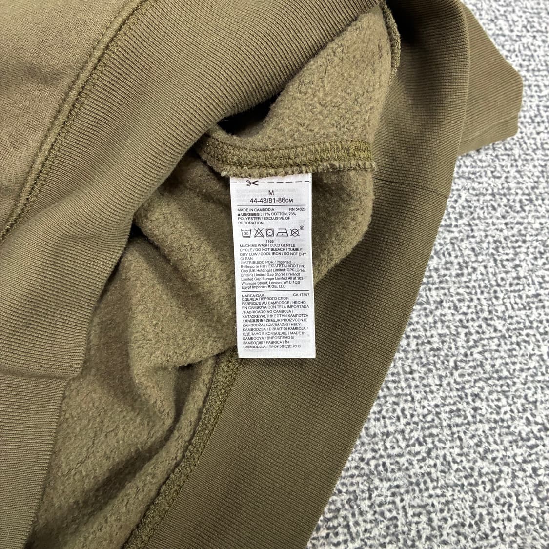 <갭 GAP 빈티지 카키 맨투맨> No.1556 상품이미지8