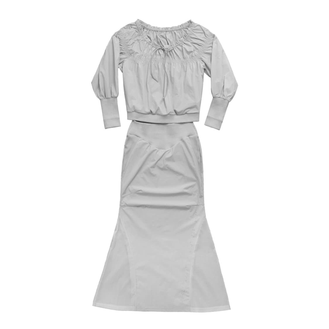 오호스 투웨이 머메이드 원피스 그레이 상품이미지3