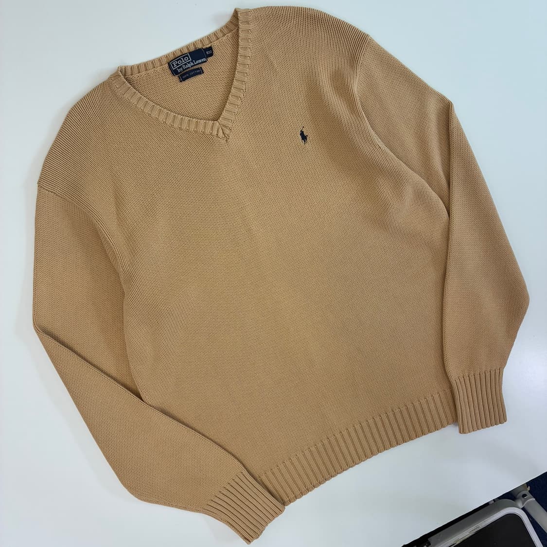 Polo 폴로 랄프로렌 베이지 헤비코튼 니트 상품이미지1