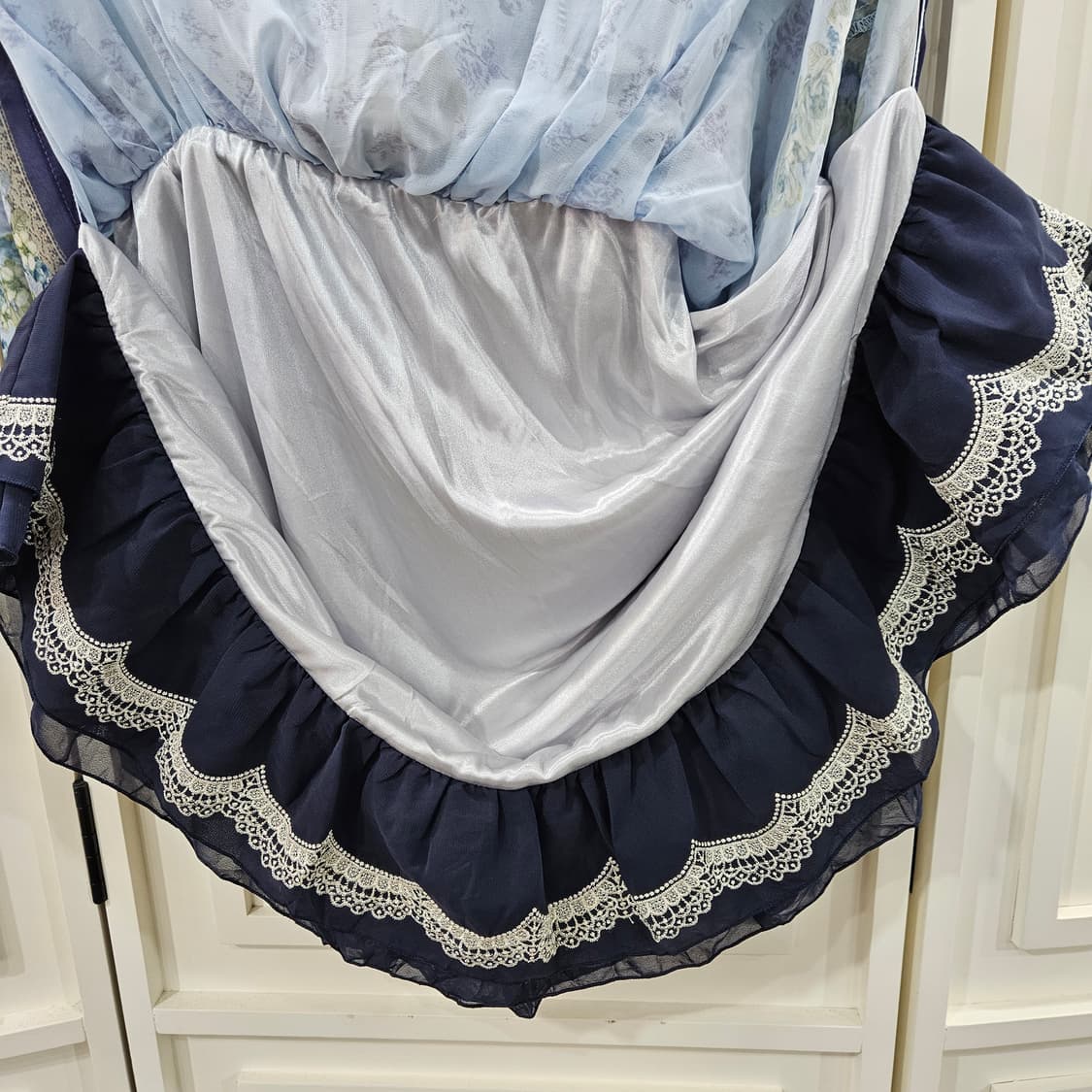 액시즈팜 플라워 리본 원피스 하늘색 상품이미지10