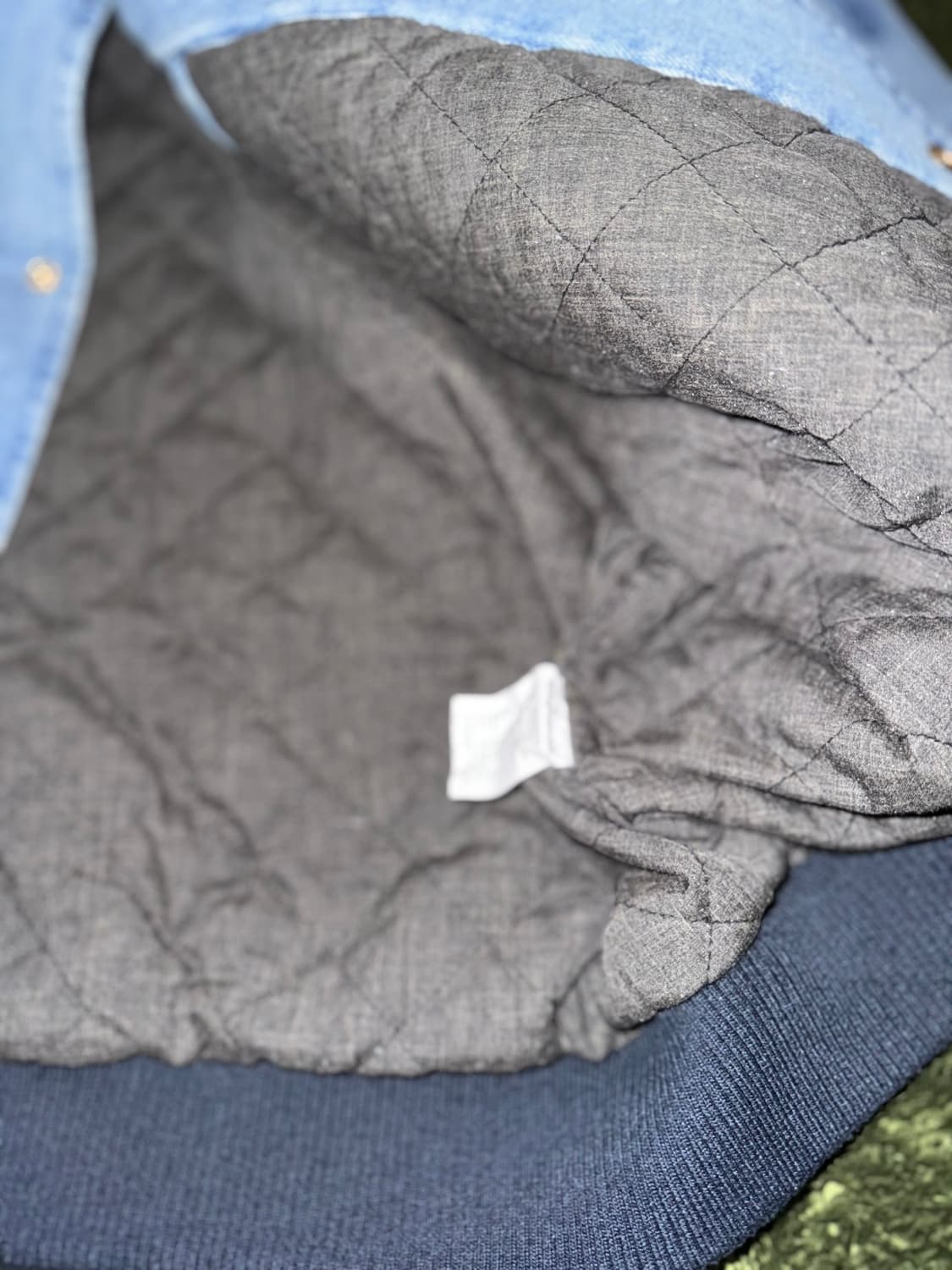 [L] 나이스고스트클럽 워시드 앰블럼 데님 바시티 자켓 상품이미지6