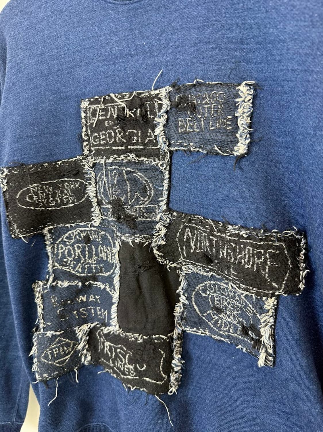 미하라 야스히로 빈티지 맨투맨티 블루 상품이미지3