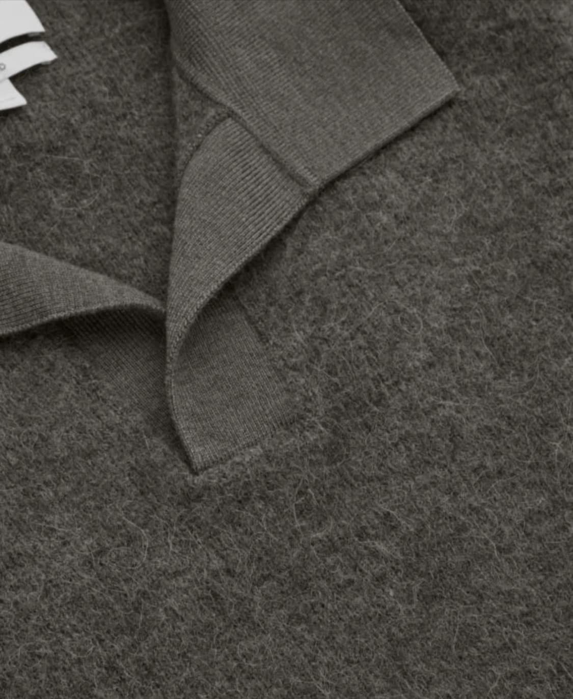 [코스/3회착] 오픈 카라 니트 / 다크그레이 / S 상품이미지2