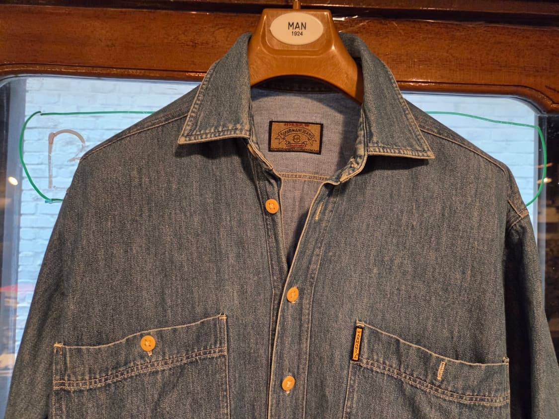 90'S 아르마니진 데님셔츠  상품이미지3