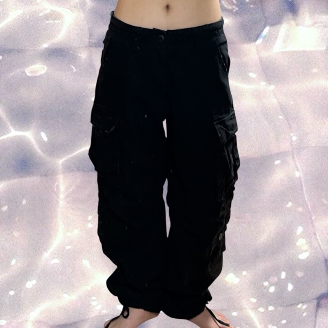 빈티지 블랙 카고 와이드 팬츠 30  상품이미지1