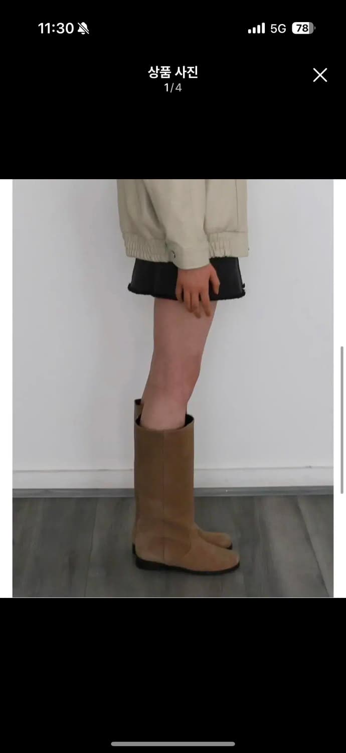 노핀 스웨이드 롱부츠 상품이미지1