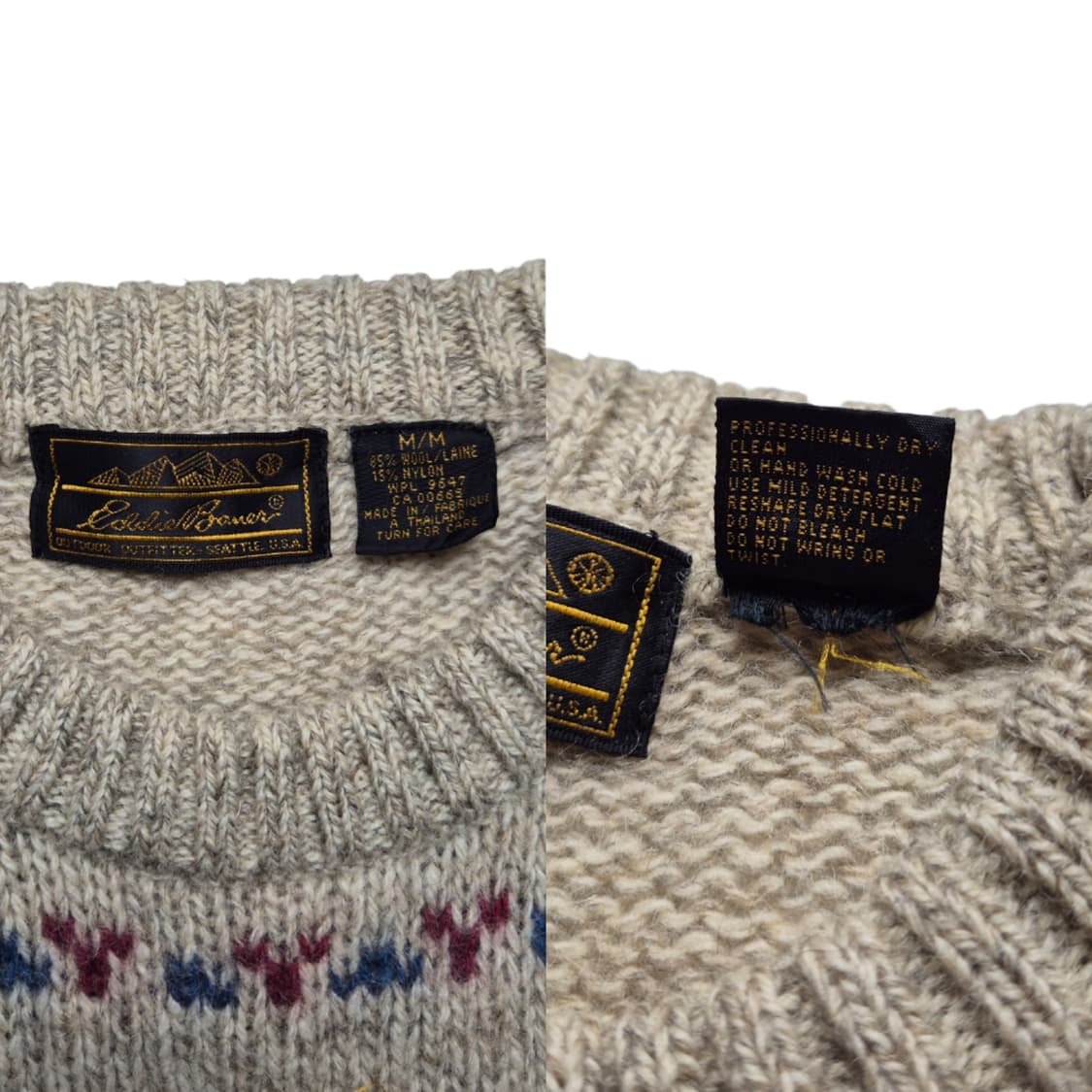 [M] 에디바우어 90s 빈티지 스트라이프 울 니트 상품이미지9