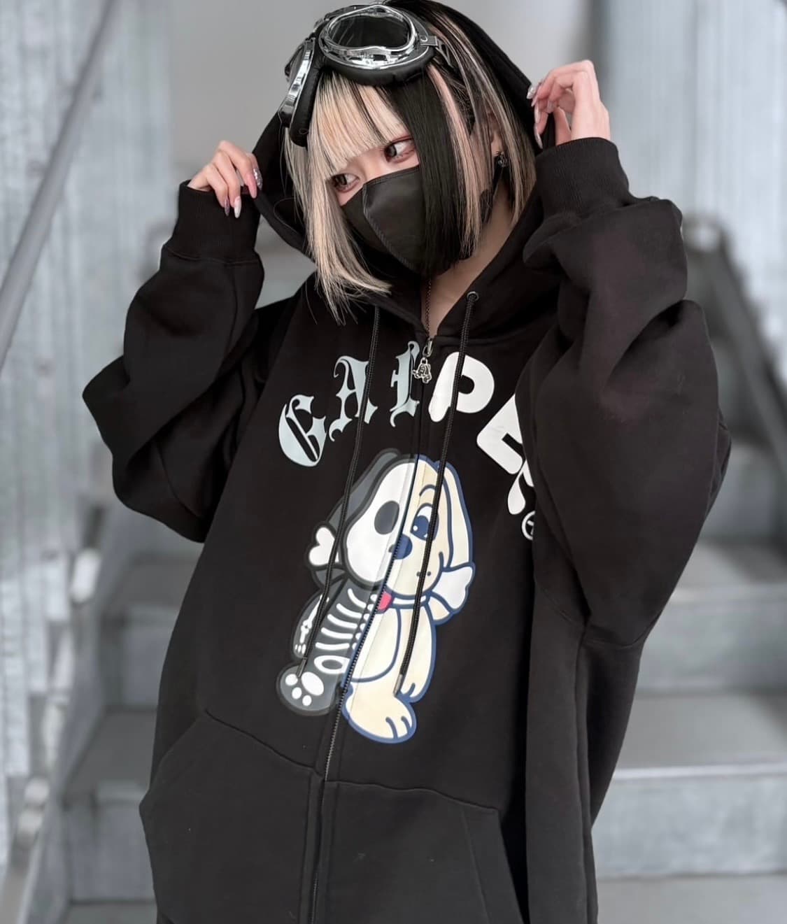 Galfy 고스트 후드집업 일본 빈티지 상품이미지2