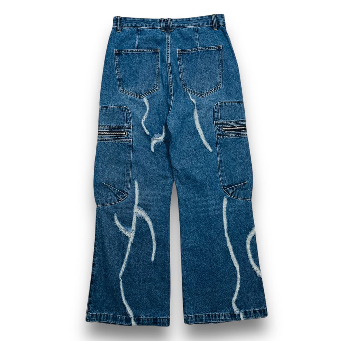 PERSON INTENTION 크랙 워시드 데님 카고팬츠 상품이미지4