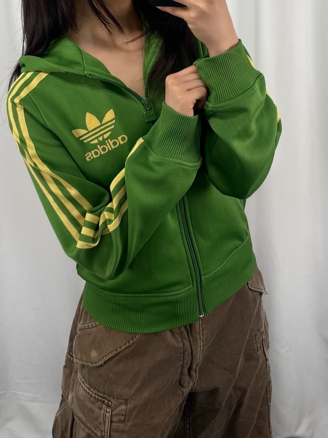 아디다스 그린 후드집업 상품이미지3