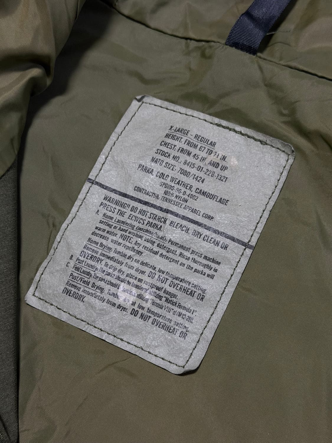 [XL] 미군 오리지널 우드랜드 고어텍스 자켓 상품이미지3