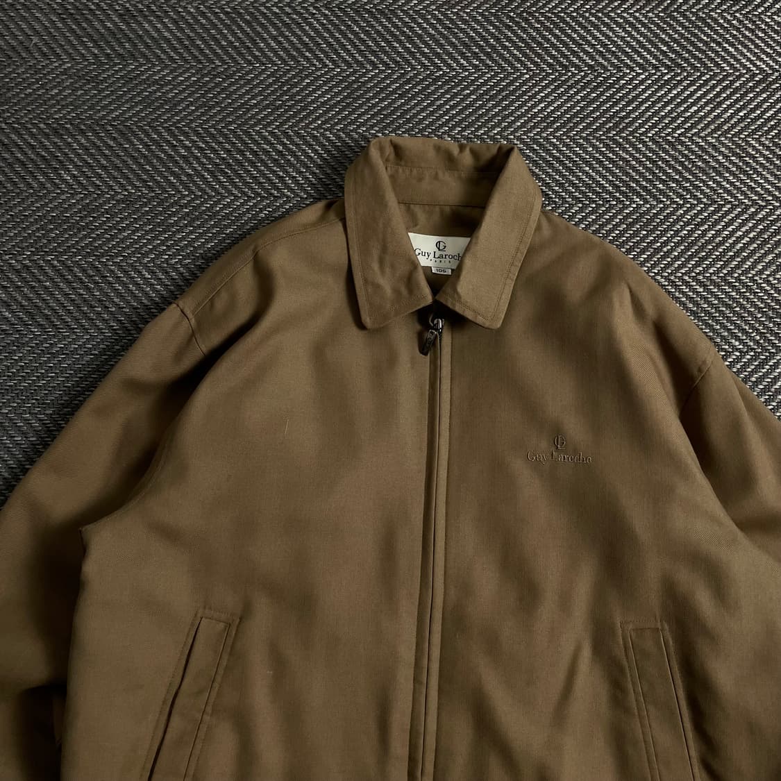 Guy Laroche 빈티지 헤링턴 브라운 블루종 자켓 y 3857 상품이미지5