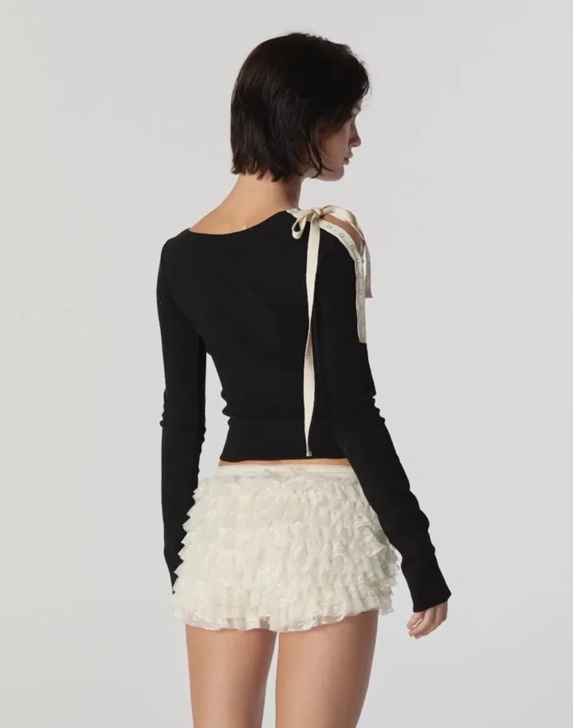 급처최종가 )글로니 루이사 롱슬리브 블랙 s 상품이미지1