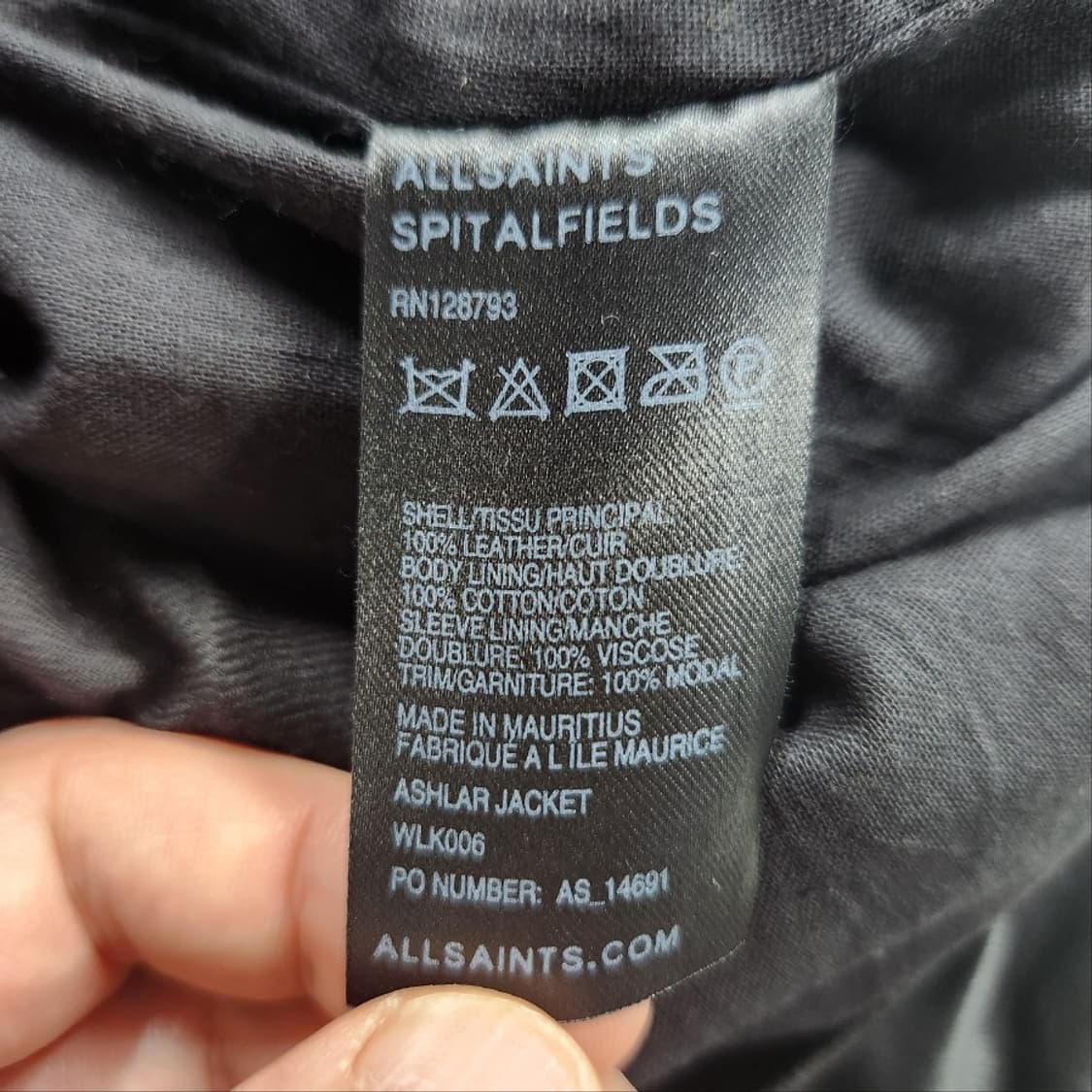 [여6]올세인츠 블랙 레이어드 가죽 자켓[Y64-005] 상품이미지10