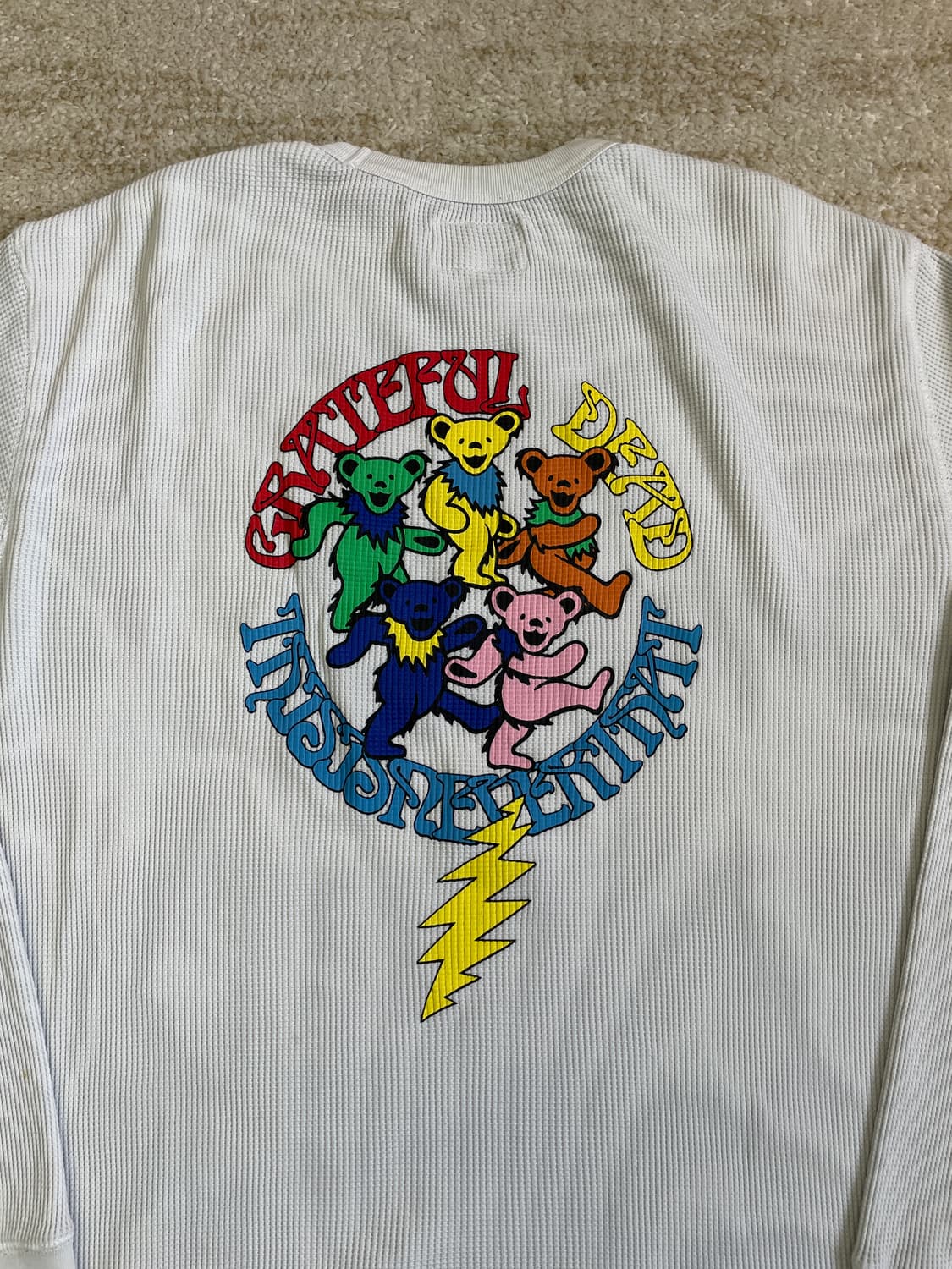[L] 디스이즈네버댓 x 그레이트풀데드 와플 롱 슬리브 화이트 상품이미지3
