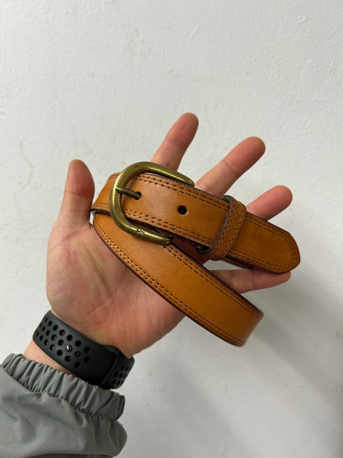 리 브라운 레더 벨트 상품이미지1