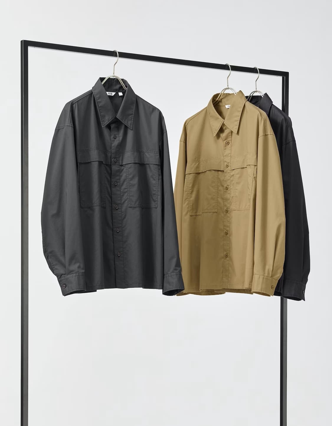 유니클로U 유틸리티오버사이즈셔츠 다크그레이 M사이즈 상품이미지2