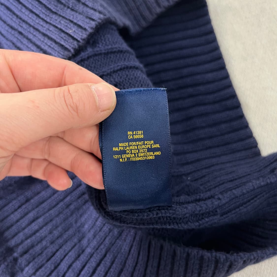 95 폴로랄프로렌 꽈배기 네이비 니트 조끼 상품이미지6