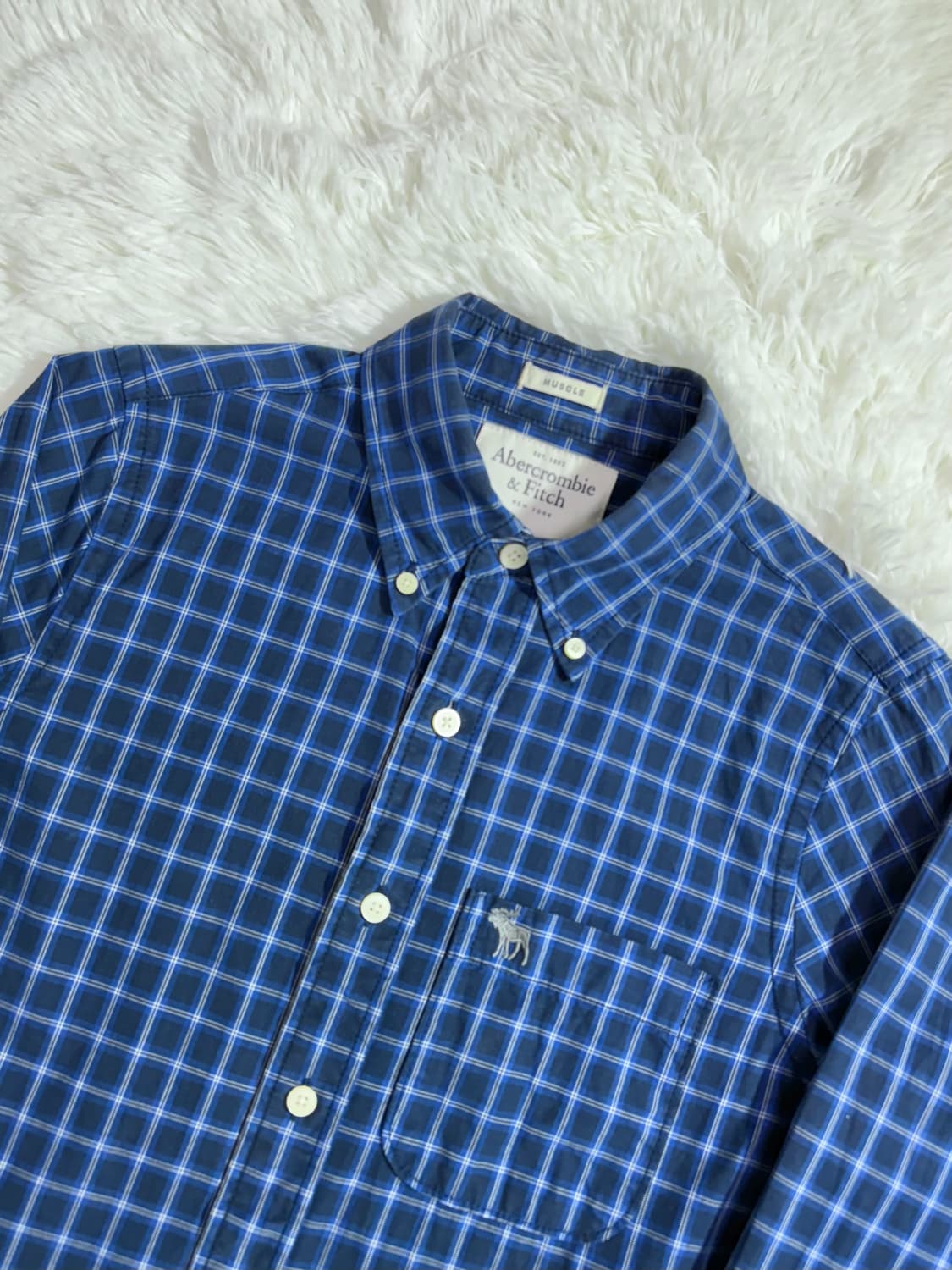 아베크롬비 자수로고 체크 셔츠  상품이미지3