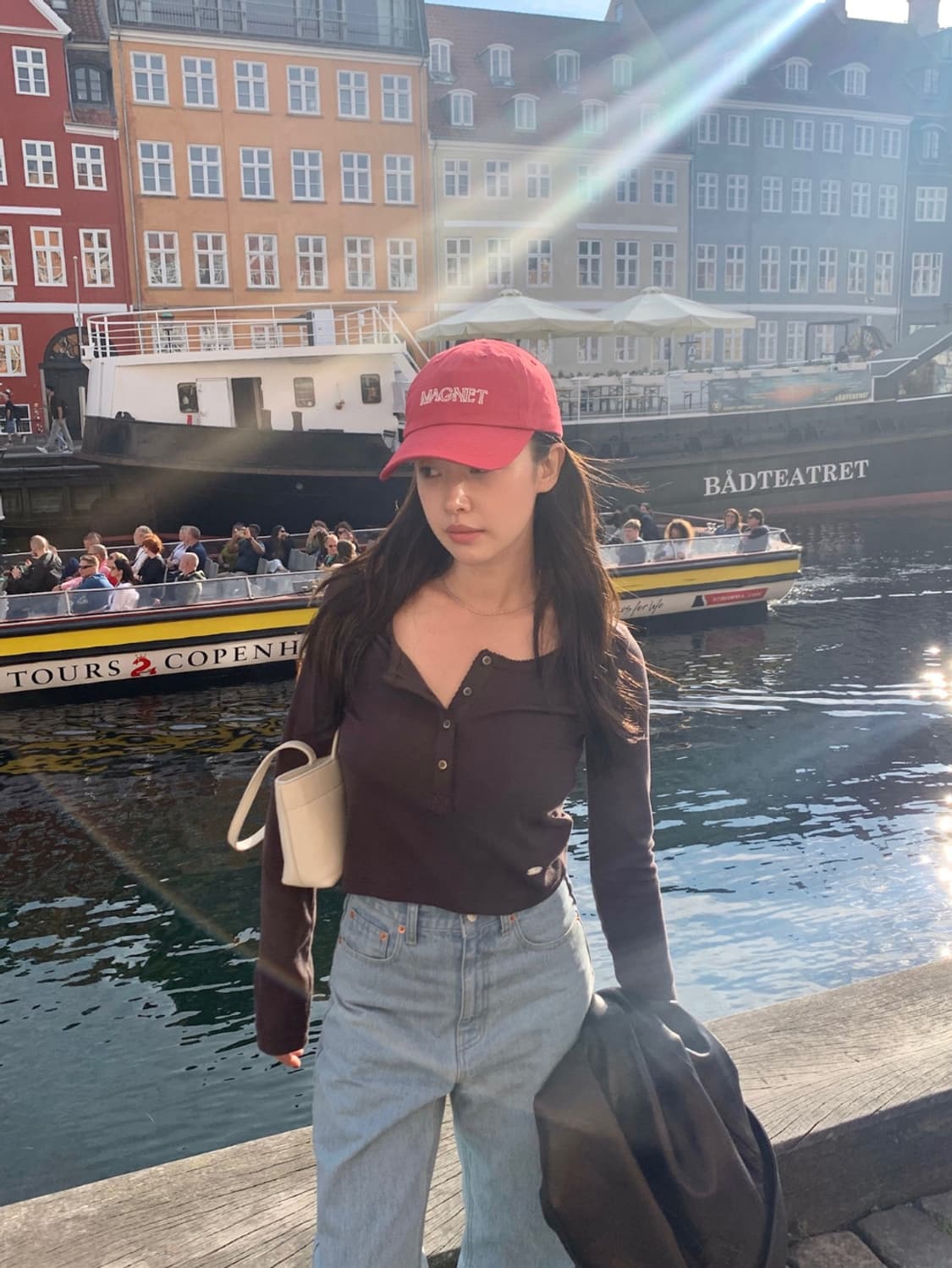 마그넷아카이브 picot henly top 브라운 상품이미지2