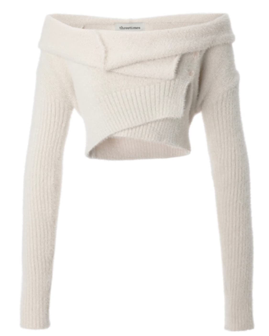 쓰리타임즈 헤어리 랩 가디건 wrap cardigan 상품이미지1