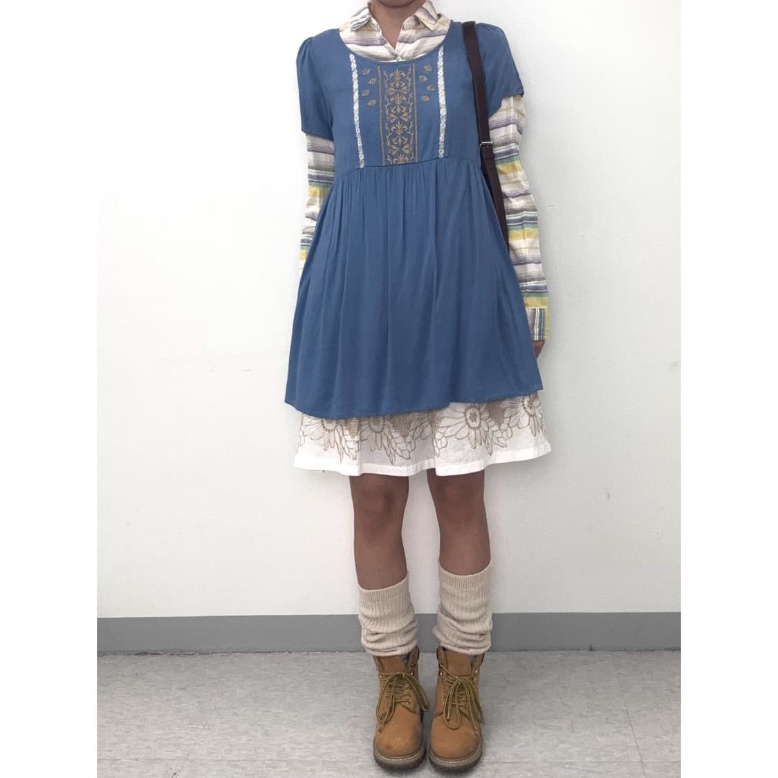 빈티지 에스닉 히피 반팔 원피스 상품이미지2