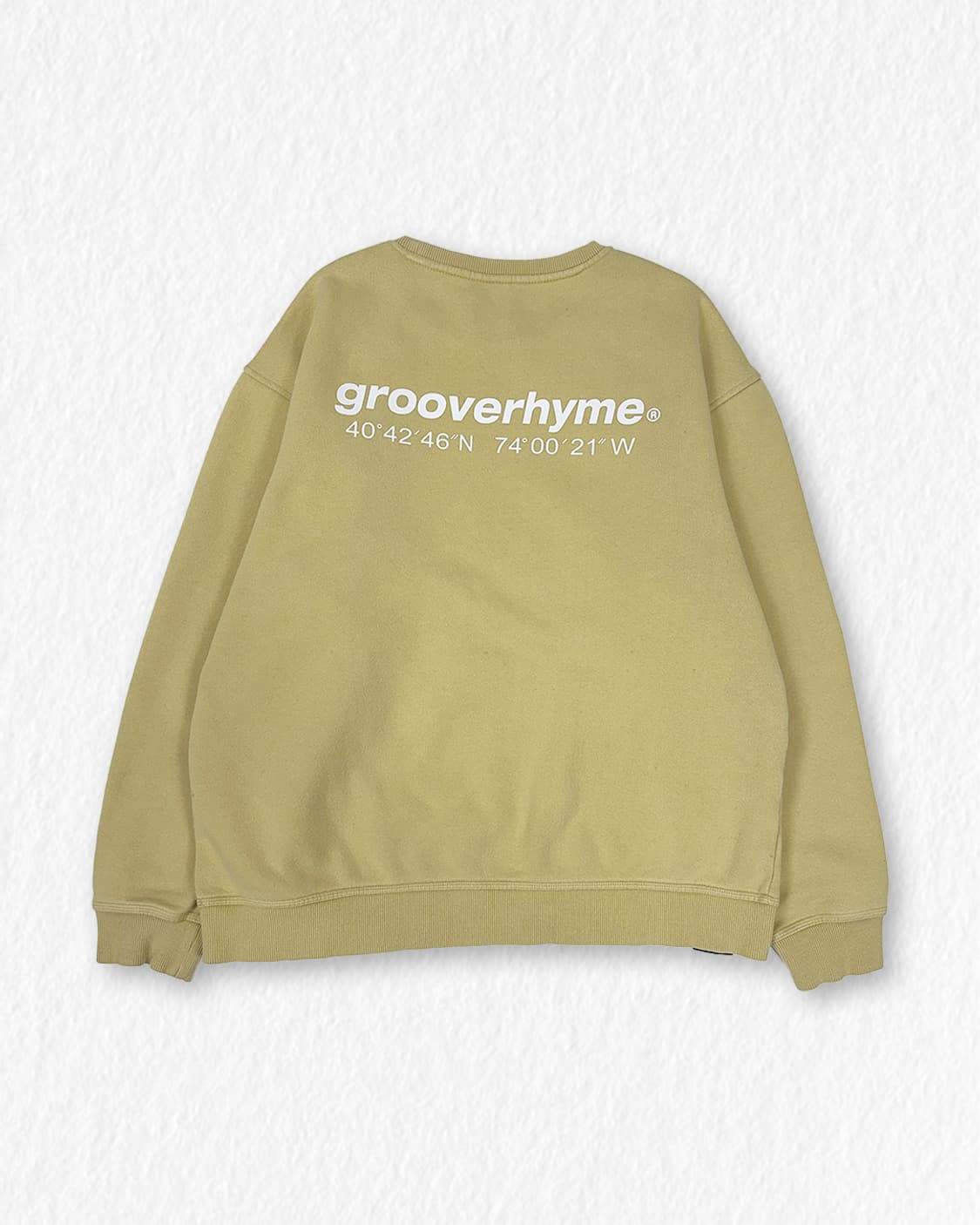 그루브라임 기모 맨투맨 겨자색 상품이미지2