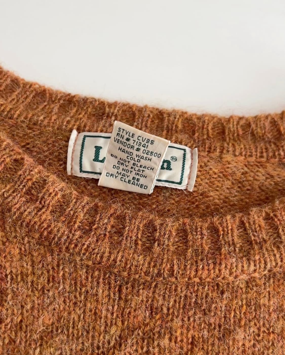 엘엘빈 뉴질랜드 울 니트 스웨터 (스코트랜드 제조) L ~ XL 상품이미지5