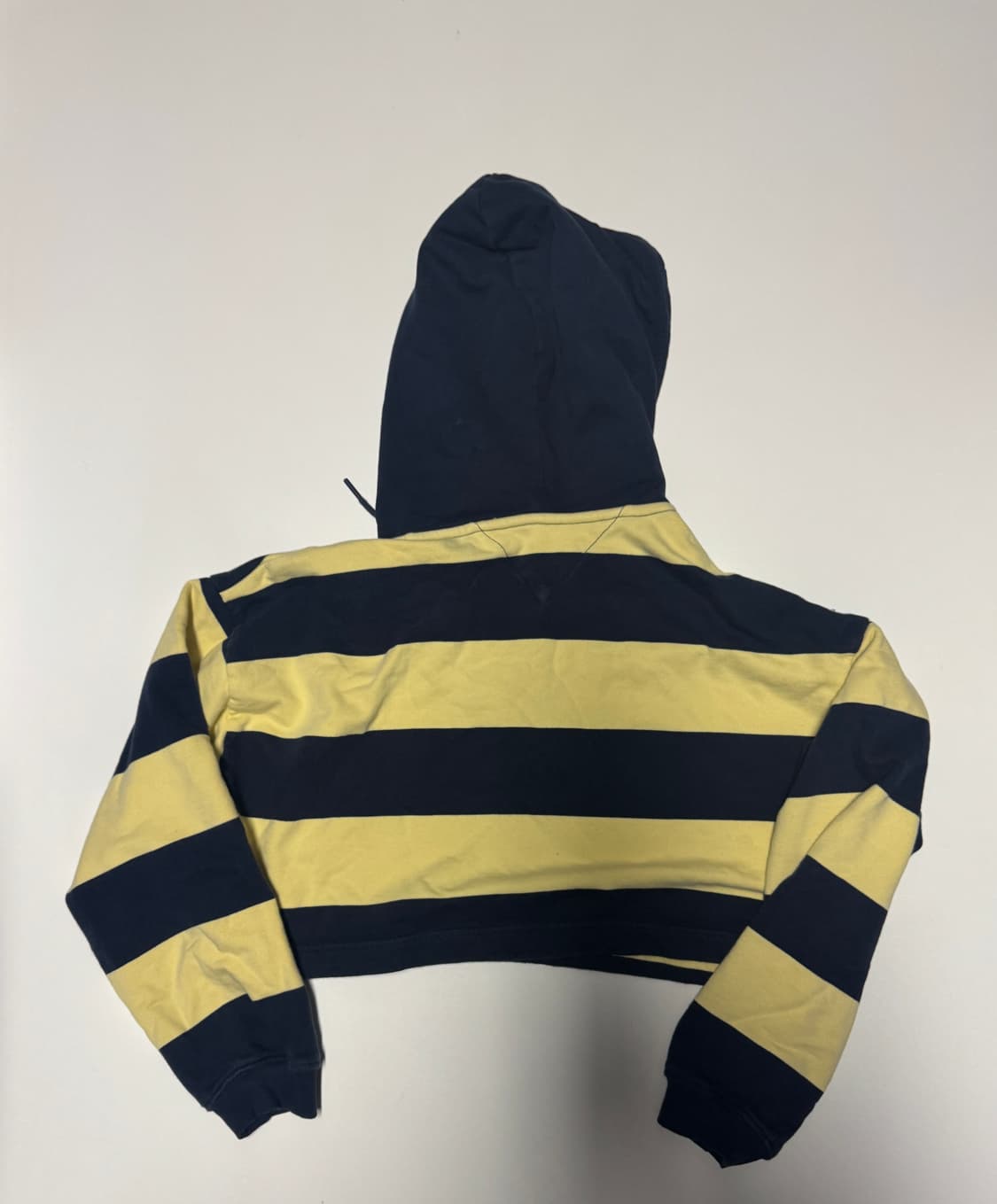 여성 타미 진스 커스텀 스트라이프 크롭 반집업 후드티 F 상품이미지2