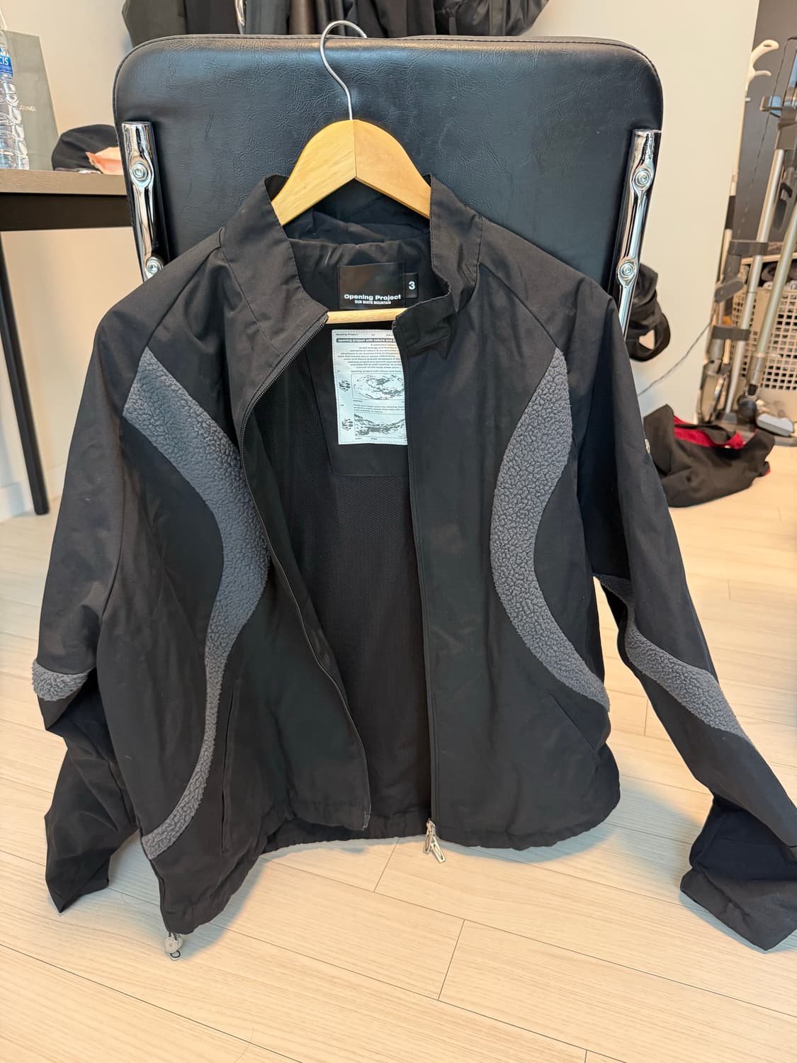 Paneled Fleece Jacket Black  (오프닝 프로젝트) 상품이미지1