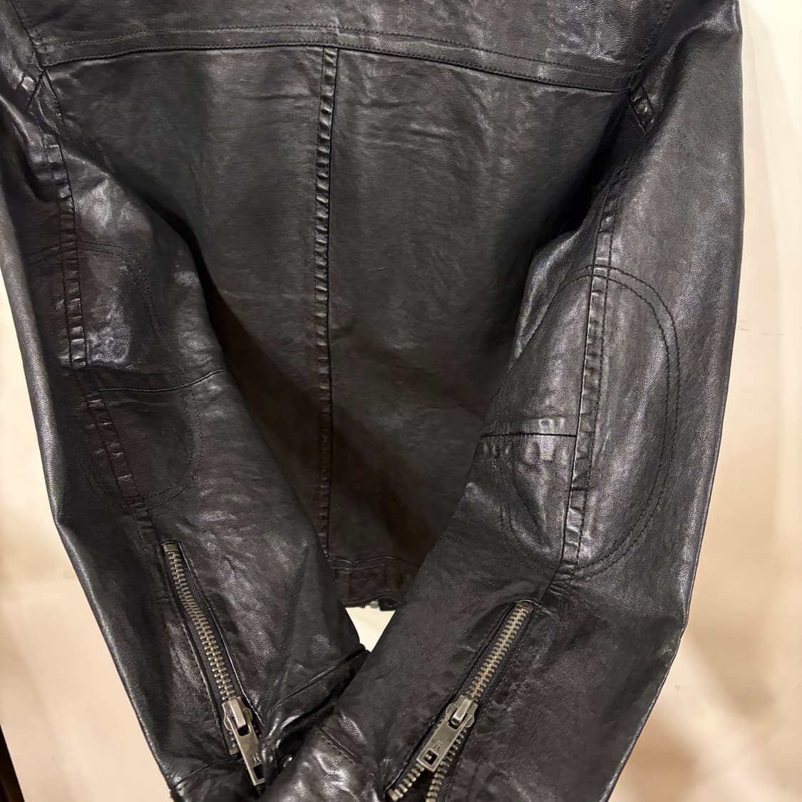 램스킨 레더 바이커자켓 상품이미지4