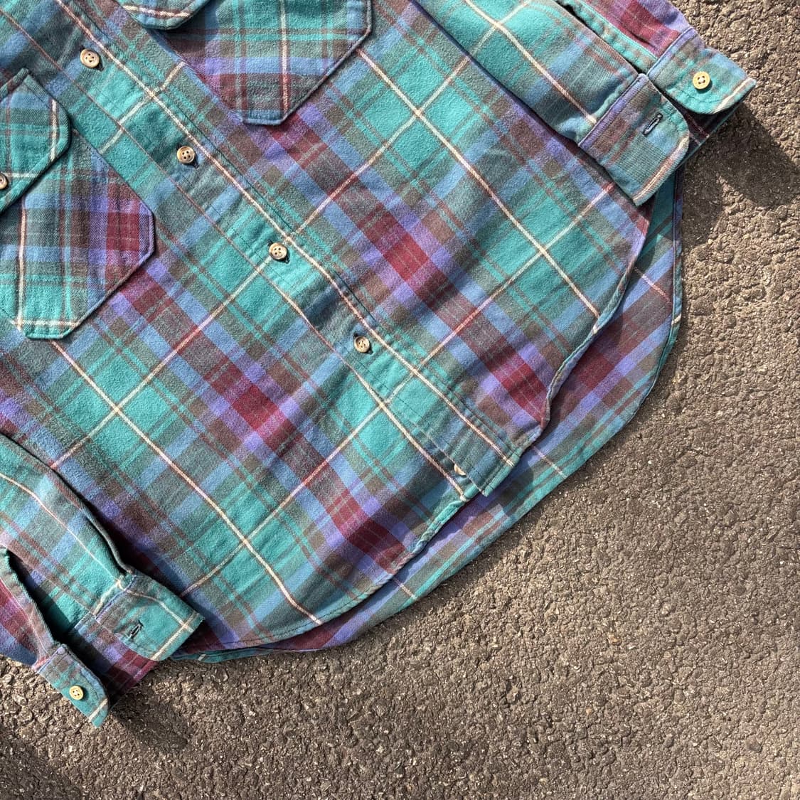 90년대 미국 울리치 헤비코튼 체크셔츠 상품이미지6