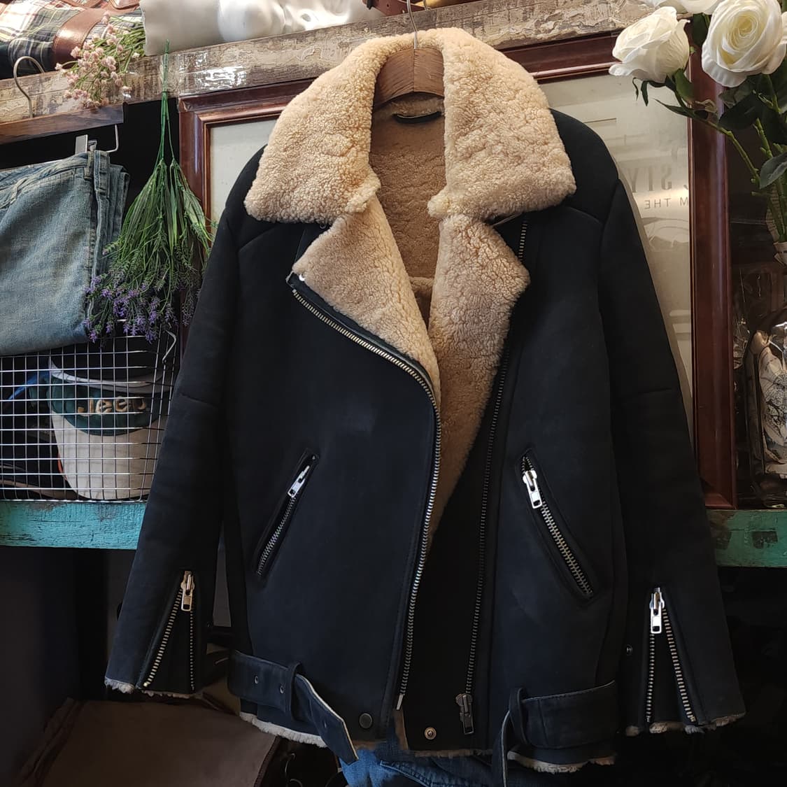 광희시장 무스탕 라이더 무스탕 스웨이드 레더 F 상품이미지2