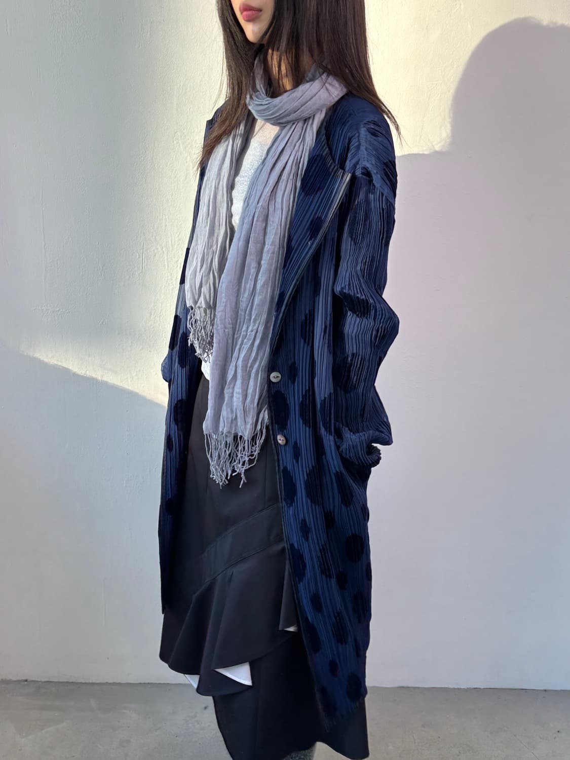 이세이미야케 도트 플리츠 드레스 상품이미지3