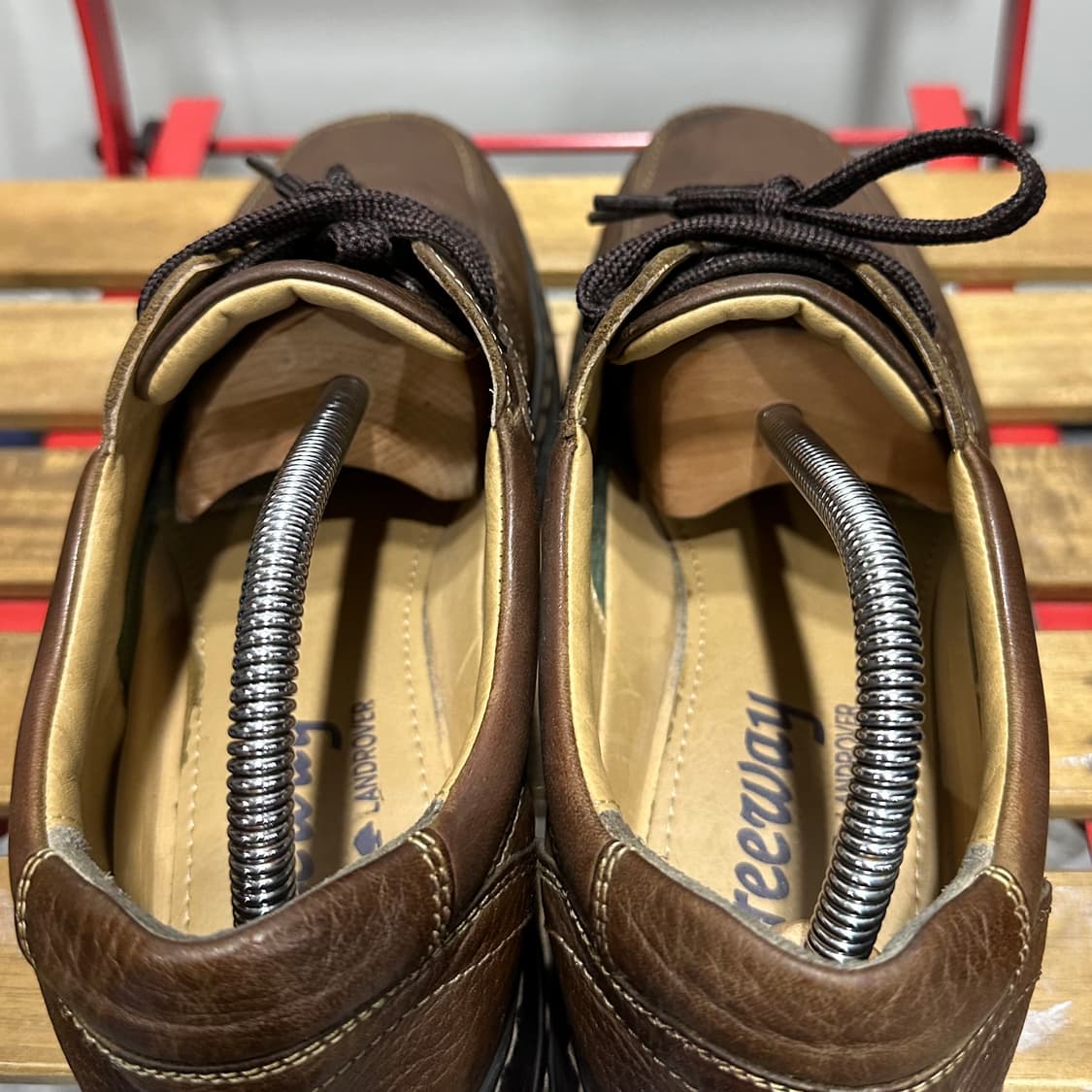 265) 랜드로버 신발 남성 남자 스니커즈 브라운 레더 캐주얼화 상품이미지5