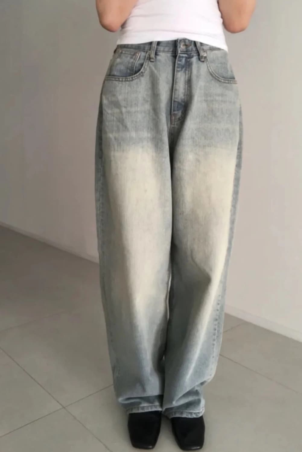 연청 롱 데님팬츠 m (새상품/ 정가 52,000) 상품이미지1