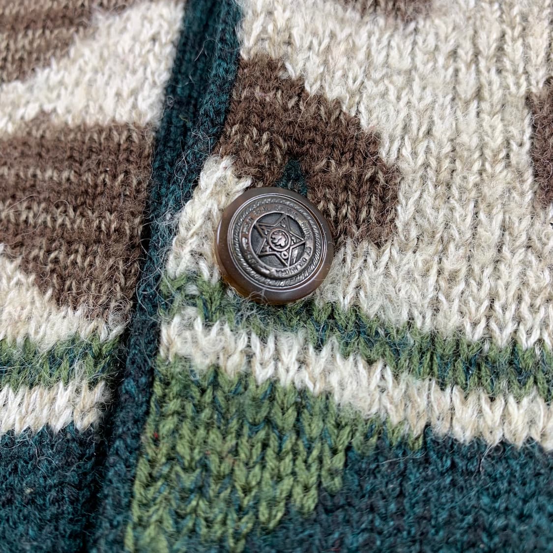 90s 코모도 빈티지 패턴 울 카라 니트 상품이미지5