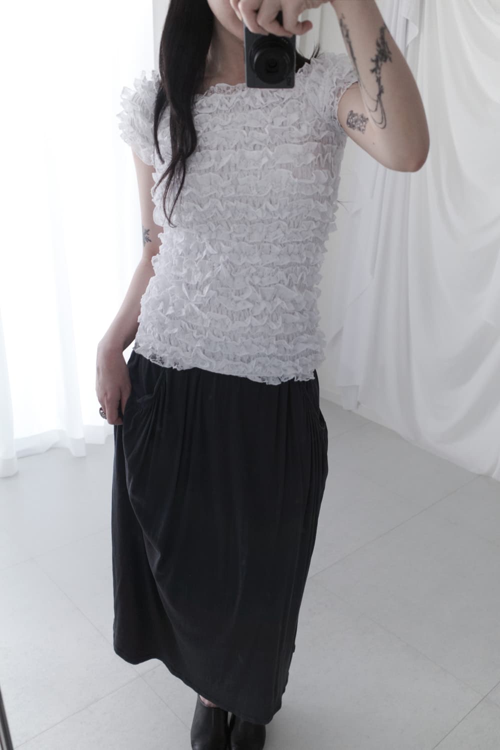 cecil mcbee) frill half T 상품이미지7