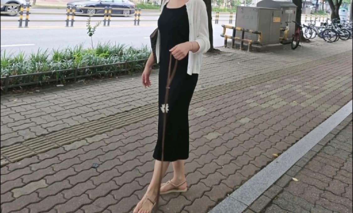 로니엘블랙롱원피스 상품이미지2