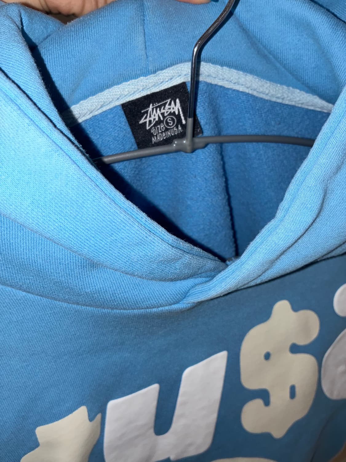 STUSSY X CPFM 8볼 피그먼트 다이드 후드 블루 상품이미지3