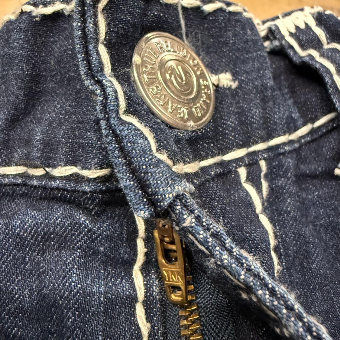 [정품/32] 트루릴리젼 스티치 데님 바지 b14 상품이미지6